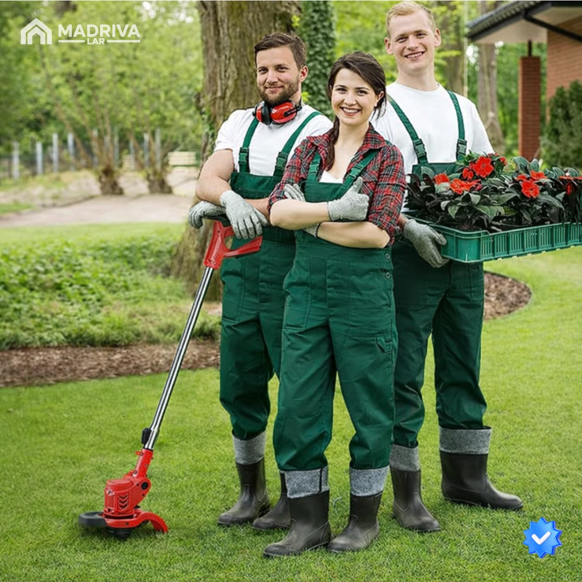 Roçadeira Elétrica TurboMax Multiuso 5 em 1 + BRINDE: 4 Baterias De Lítio 21 Volts - COMPRE 1 LEVE 2